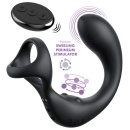 Stymulator prostaty z pierścieniem Ass-Gasm Taint-Alizer, wibracje i obrotowy masaż krocza, 14 cm - 2