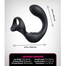 Stymulator prostaty z pierścieniem Ass-Gasm Taint-Alizer, wibracje i obrotowy masaż krocza, 14 cm - 5