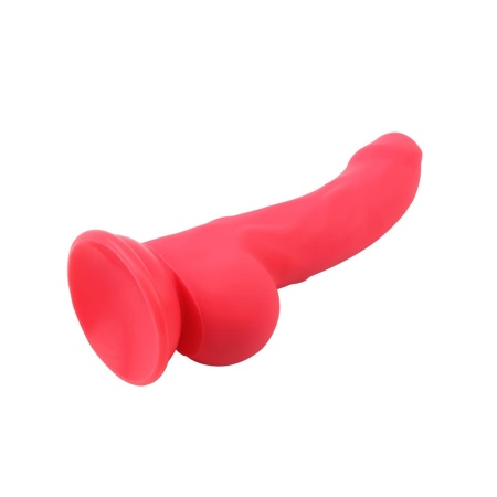 Carl.L Red - realistyczne dildo z płynnego silikonu, przyssawka, długość 21,7 cm, średnica 4,1 cm - 4