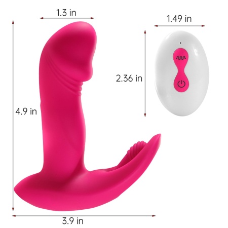 Wibrator Flicking Wearable: mechanizm finger wiggle, 10 trybów wibracji, silikon medyczny i pilot zdalnego sterowania - 3