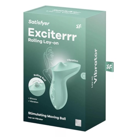 Wibrator do stymulacji łechtaczki Exciterrr Mint - obrotowa kulka i wibracje, 12,5 cm - 3