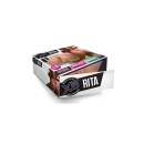 Masturbator realistyczny X5 MEN RITA MOCHA - dwukanałowy z wibratorem, długość 34,2 cm - 1