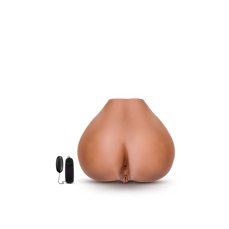 Masturbator realistyczny X5 MEN RITA MOCHA - dwukanałowy z wibratorem, długość 34,2 cm - 2