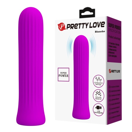 Wibrator kulkowy Blanche Purple - silikon medyczny, 12 funkcji wibracji z pamięcią ustawień - 1