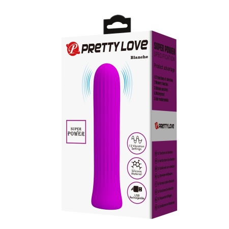 Wibrator kulkowy Blanche Purple - silikon medyczny, 12 funkcji wibracji z pamięcią ustawień - 9