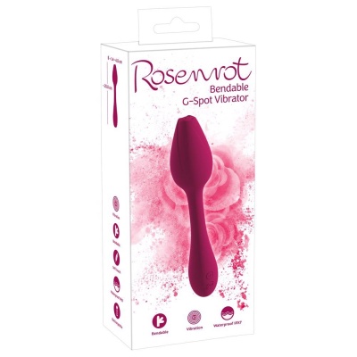 Wibrator do stymulacji punktu G Rosenrot Róża — giętka końcówka, 10 trybów, 20 cm - 1