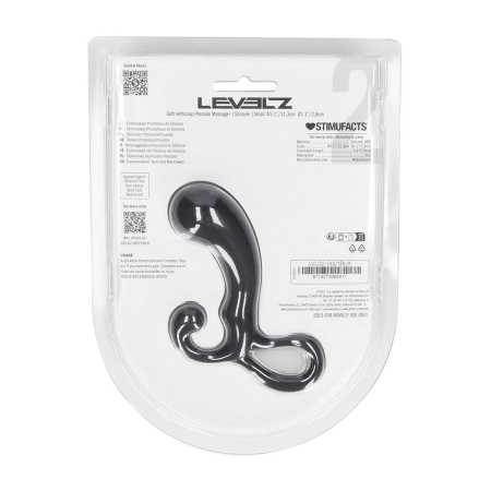 Bulb with Loop Silicone Prostate Massager - S - Black - 3