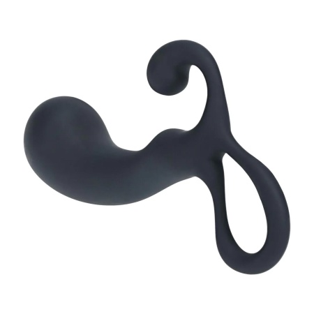 Bulb with Loop Silicone Prostate Massager - S - Black - 4