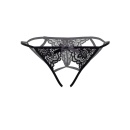 Inez strappy crotchless bikini Black - 3