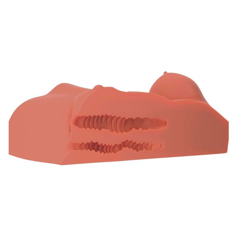 Torso-masturbator Perfect DD's Tan – realistyczny tors z biustem DD, dwa tunele, 31,2 cm - 5