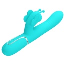 Wibrator króliczek Twinkled Tenderness Turquoise - stymulacja punktu G i łechtaczki, ruchome kulki, 22,6 cm - 4