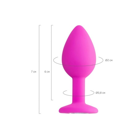 Korek analny Brilliant silikonowy, bezwibracyjny, długość 7 cm, średnica 2,8 cm - 5