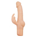 Ellison Flesh - wibrator TPE z podwójną stymulacją, 22,6 cm - 3