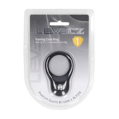 Silicone Training Cockring - S - Black - 1 2