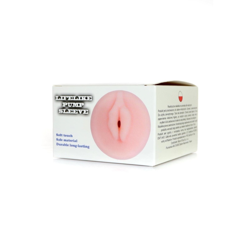 Nakładka LifeLike Pump Sleeve 02 z elastomeru TPE o realistycznej, skóropodobnej teksturze - uniwersalny rozciąg, kompatybilna z - 8