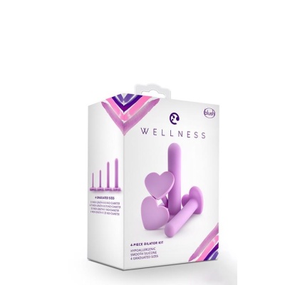 Zestaw dilatorów Wellness Purple - 4-stopniowy silikonowy zestaw do terapii rozszerzającej o średnicy 1,27-3,17 cm - 1