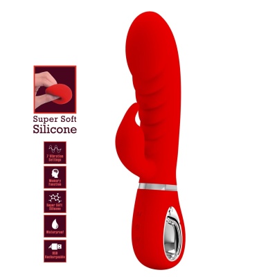 Wibrator króliczy Prescott z 7 trybami wibracji i długością 20 cm - 1 2