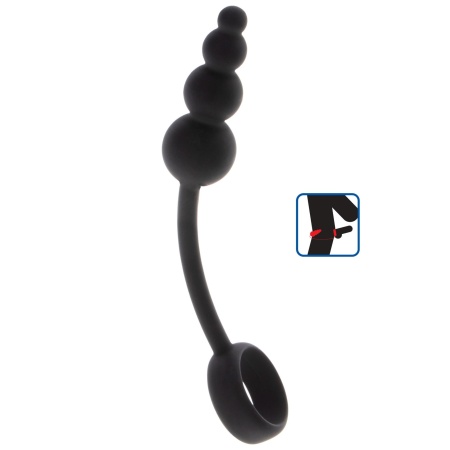 Korek analny z pierścieniem erekcyjnym Anal Snake Plug & Penis Ring – silikon, 22 cm - 1