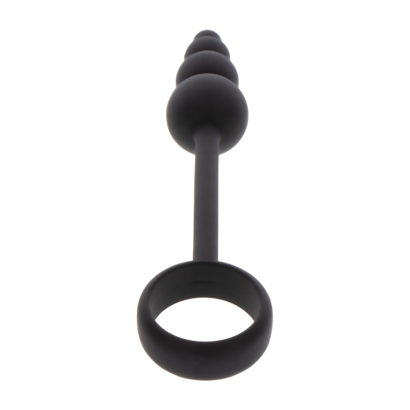 Korek analny z pierścieniem erekcyjnym Anal Snake Plug & Penis Ring – silikon, 22 cm - 4