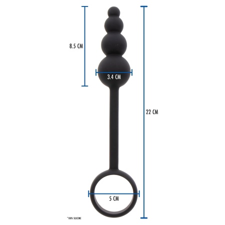 Korek analny z pierścieniem erekcyjnym Anal Snake Plug & Penis Ring – silikon, 22 cm - 6