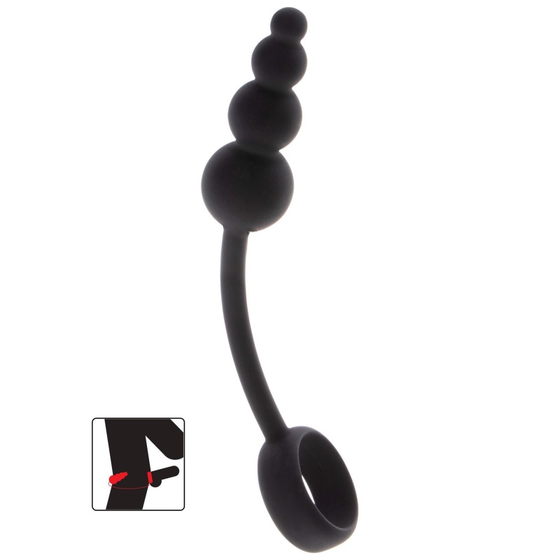Korek analny z pierścieniem erekcyjnym Anal Snake Plug & Penis Ring – silikon, 22 cm - 7