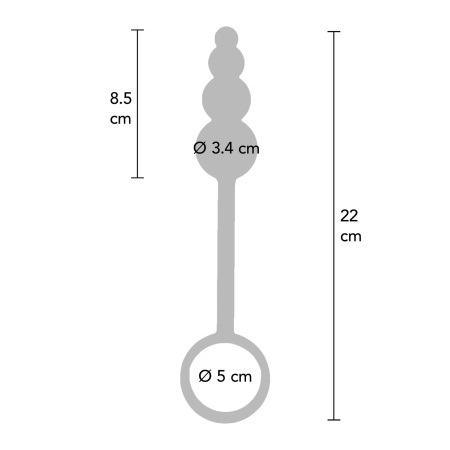 Korek analny z pierścieniem erekcyjnym Anal Snake Plug & Penis Ring – silikon, 22 cm - 12
