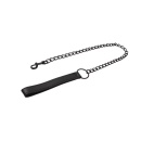Smycz BDSM Fetish Connector Lead z taśmą PU i łańcuchem metalowym, 79,5 cm - 4