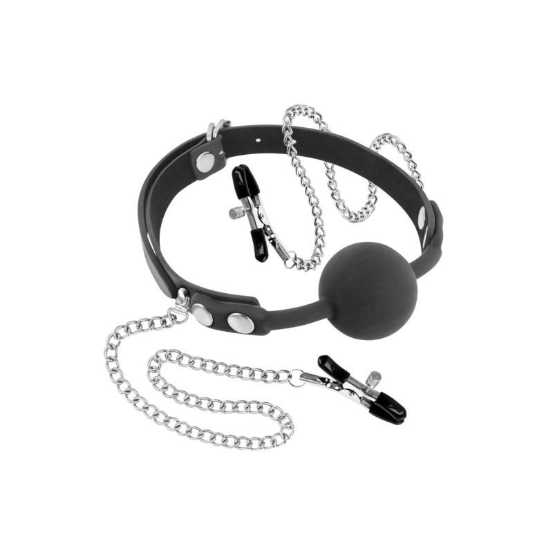 GAG NIPPLE CLIPS BLACK - 1
