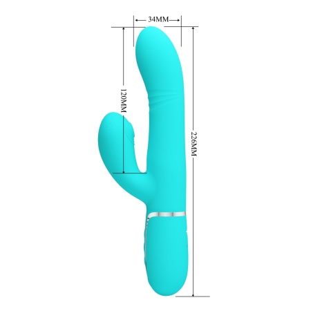 Wibrator króliczek Mariana z 7 funkcjami wibracji, 7 trybami pulsacji, 4 trybami toczenia i 4 trybami kołysania - 9