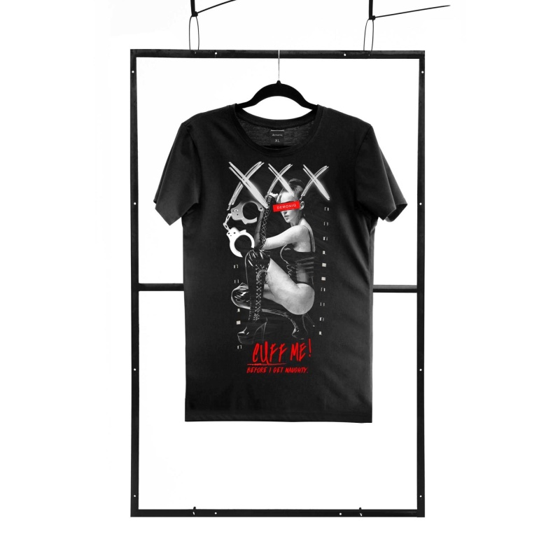 T-shirt men black regular - 1