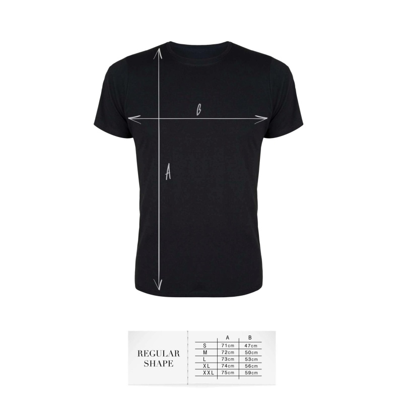T-shirt men black regular - 4