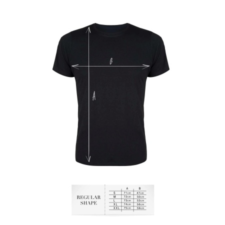 T-shirt men black regular - 4