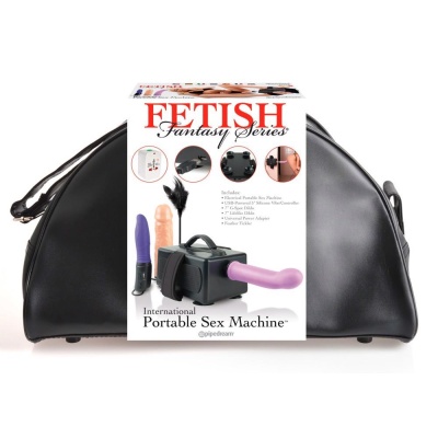 Maszyna seksualna FFS Portable – przenośna z 2 dildami i wibratorem, 75–183 pchnięcia/min, 43 x 21,6 x 21,6 cm - 1