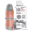 Nakładka na penisa FX Real Feel Enhancer Light z pierścieniem na jądra, 14 cm - 3