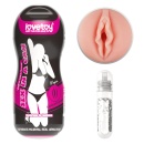 Masturbator Sex In A Can Vagina Lotus Tunnel 16 cm, różowy - 1
