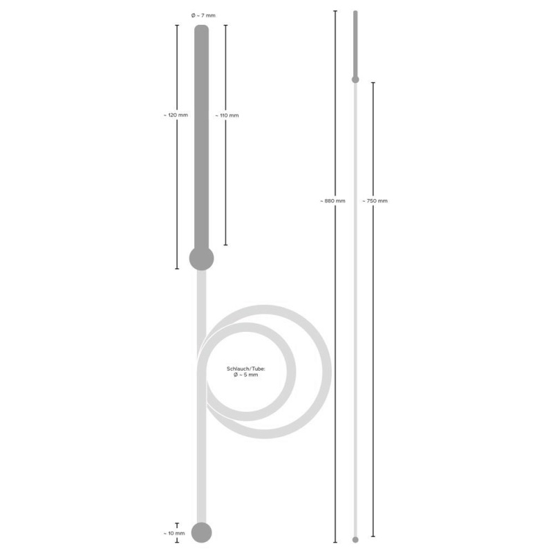Otwarty dilator cewki moczowej Piss To Mouth z rurką 75 cm i ustnikiem, średnica 0,7 cm, długość całkowita 88 cm - 5