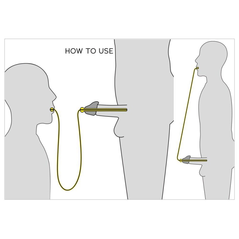 Otwarty dilator cewki moczowej Piss To Mouth z rurką 75 cm i ustnikiem, średnica 0,7 cm, długość całkowita 88 cm - 6