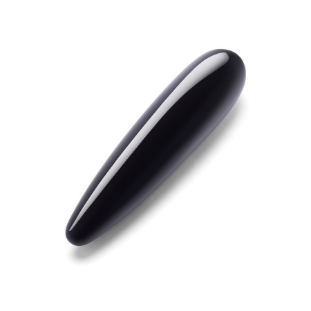 Dwustronny Wand Kryształowy Black Obsidian - Naturalny Obsydian, 17,78 cm, Ø 3,98 cm - 3