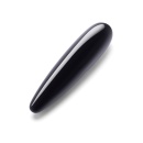 Dwustronny Wand Kryształowy Black Obsidian - Naturalny Obsydian, 17,78 cm, Ø 3,98 cm - 3