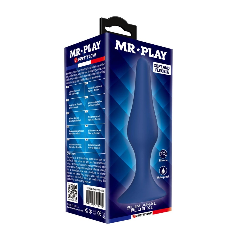 Korek analny Mr. Play Slim XL z szeroką podstawą, 15,4 cm - 8