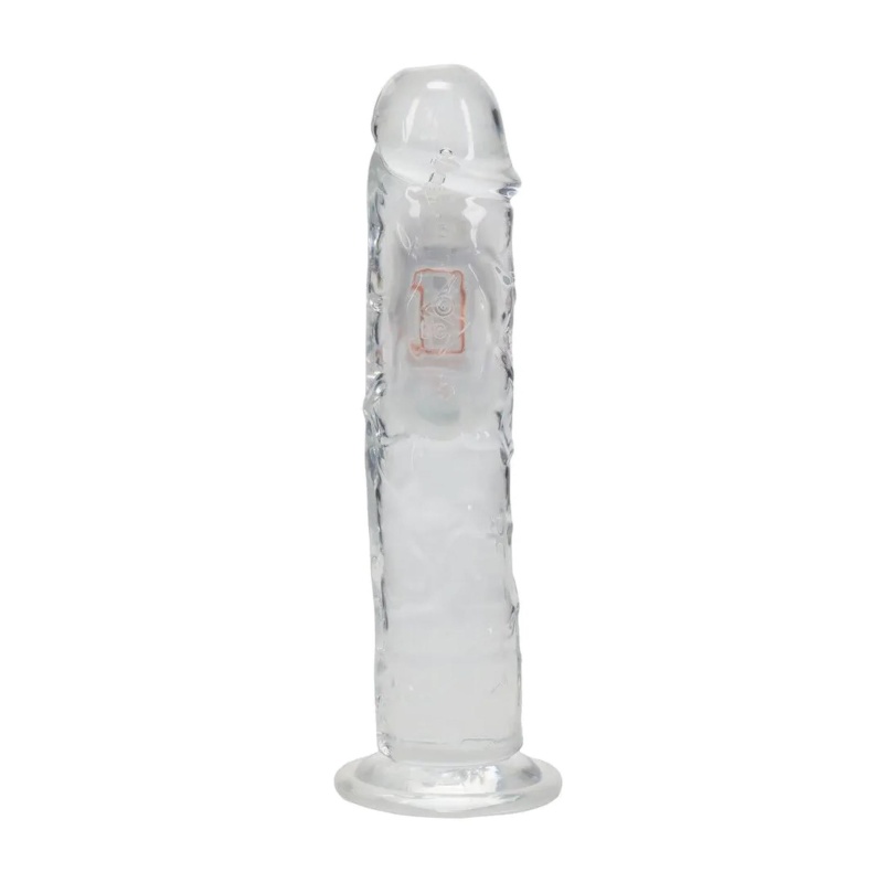 Dildo wibrujące RealRock LED Vibrating Straight Cock - realistyczna tekstura TPE, przyssawka, pilot - 20 cm - 3