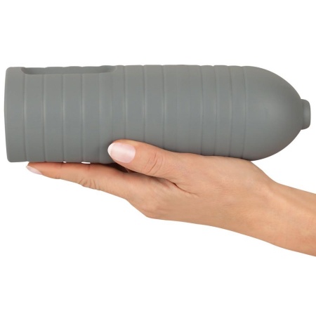 Wymienny rękaw Suck-O-Mat 3, rozmiar L - silikon + poliuretan (PU), pierścienie stymulujące, 21 cm - 6
