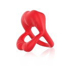 Stymulator ustny Big Mouth Red z 9 trybami wibracji i wyjmowanym pociskiem, wymiary: 7 × 4,1 × 5,8 cm - 1