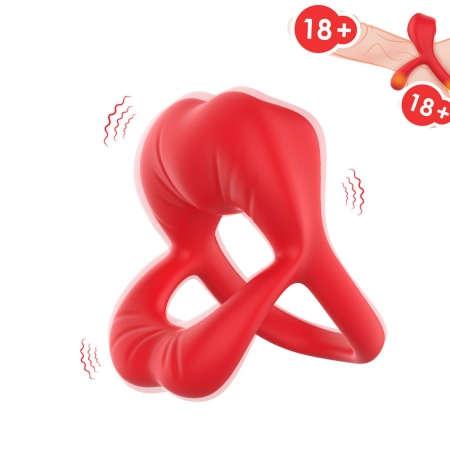 Stymulator ustny Big Mouth Red z 9 trybami wibracji i wyjmowanym pociskiem, wymiary: 7 × 4,1 × 5,8 cm - 3