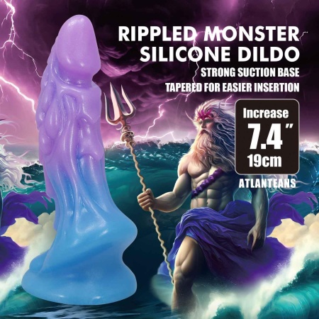 Dildo silikonowe Power Monsters Atlanteans z przyssawką, 19 cm - 2