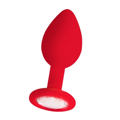 Diamond Butt Plug - Regular red - 1