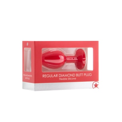 Diamond Butt Plug - Regular red - 1 2
