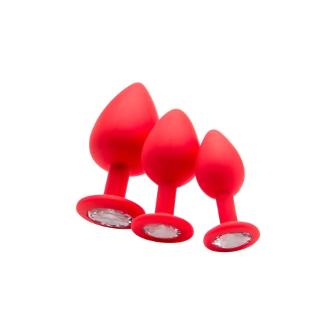 Diamond Butt Plug - Regular red - 3