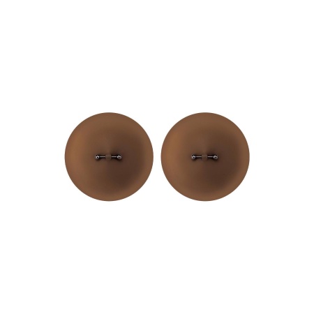 PEEKABOOS SILICONE PIERCED NIPPLE COVERS, BROWN - 2