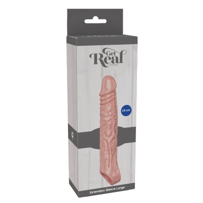 Nakładka erekcyjna Extension Sleeve Large z elastycznego TPE, 19 cm - 1 2